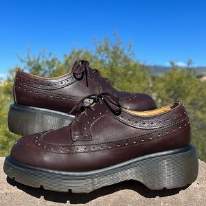 🏴󠁧󠁢󠁥󠁮󠁧󠁿 Dr. Martens MIE Vintage Platform Brogue  Wingtip Oxfords UK 6